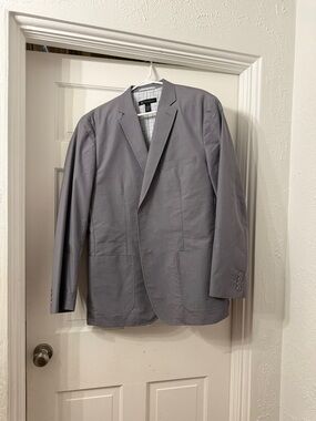INC International Concepts Light Gray Single-Breasted Blazer
